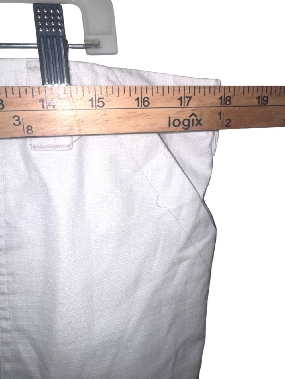 Carhartt Womens Cargo Work Pants Relaxed Fit White & Gray Cotton Blend 18" Waist - Picture 10 of 13